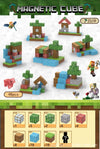 Magnetic building block assemble my world 2cm, six-sided magnetic square children's puzzle building block