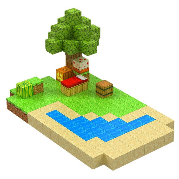 Magnetic building block assemble my world 2cm, six-sided magnetic square children's puzzle building block