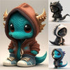 New models, Christmas, dinosaur elf sculpture ornaments, dolls, atmosphere, scene arrangement, resin decoration crafts