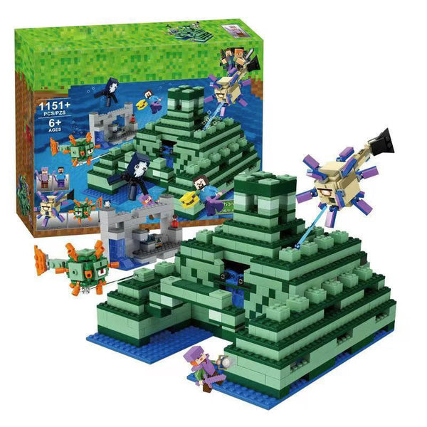 Compatible with Lego, Minecraft series building blocks Iron Puppet Fortress 21250 villages, assembled, educational toys