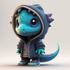 New models, Christmas, dinosaur elf sculpture ornaments, dolls, atmosphere, scene arrangement, resin decoration crafts