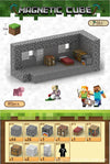 Magnetic building block assemble my world 2cm, six-sided magnetic square children's puzzle building block
