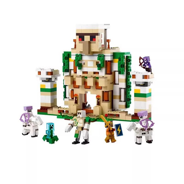 Compatible with Lego, Minecraft series building blocks Iron Puppet Fortress 21250 villages, assembled, educational toys