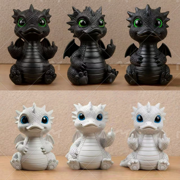 Popular interesting middle finger dragon duck statue