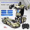 Super-sized boy toy car, gesture-sensing deformation remote control car, voice-activated King Kong robot charging racing car - Toy Collection