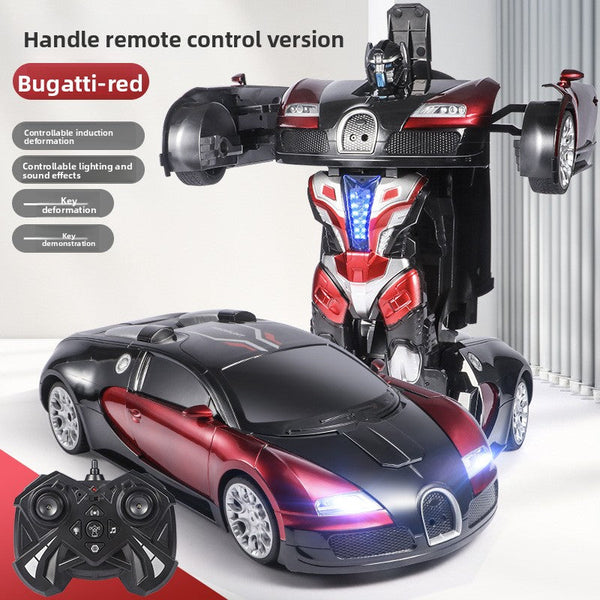 Super-sized boy toy car, gesture-sensing deformation remote control car, voice-activated King Kong robot charging racing car - Toy Collection