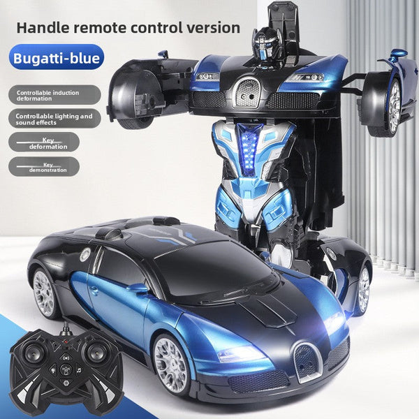 Super-sized boy toy car, gesture-sensing deformation remote control car, voice-activated King Kong robot charging racing car - Toy Collection