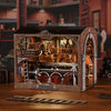 Magic time, hand-assembled model, library DIY hut, standing toys, ornaments, small house building block gifts - Toy Collection