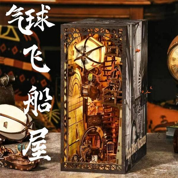 Magic time, hand-assembled model, library DIY hut, standing toys, ornaments, small house building block gifts - Toy Collection