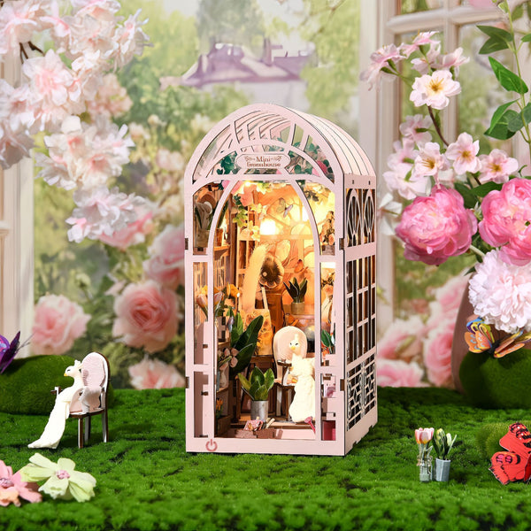 Magic time, hand-assembled model, library DIY hut, standing toys, ornaments, small house building block gifts - Toy Collection