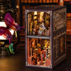 Magic time, hand-assembled model, library DIY hut, standing toys, ornaments, small house building block gifts - Toy Collection