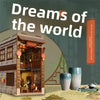 Magic time, hand-assembled model, library DIY hut, standing toys, ornaments, small house building block gifts - Toy Collection
