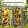 Magic time, hand-assembled model, library DIY hut, standing toys, ornaments, small house building block gifts - Toy Collection