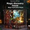 Magic time, hand-assembled model, library DIY hut, standing toys, ornaments, small house building block gifts - Toy Collection