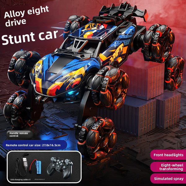 Boy Toys, Gesture Sensing Alloy Remote Control Car, Climbing Off-Road Stunt 4WD Spray Six Wheel Racing - Toy Collection