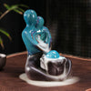Ceramic backflow aromatherapy burner, creative Valentine's Day, couple gift incense burner, home accessories, handicraft ornaments - Toy Collection