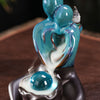 Ceramic backflow aromatherapy burner, creative Valentine's Day, couple gift incense burner, home accessories, handicraft ornaments - Toy Collection