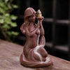 New purple sand mermaid backflow incense burner, home accessories supply sandalwood aromatherapy burner original - Toy Collection