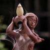 New purple sand mermaid backflow incense burner, home accessories supply sandalwood aromatherapy burner original - Toy Collection
