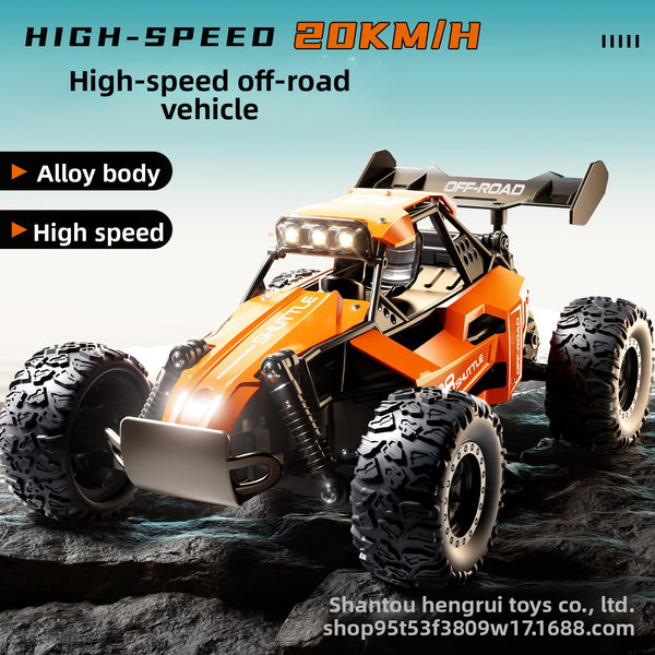 1:16RC Alloy Remote Control High Speed Car 2.4G High Speed Big Foot Climbing Off-Road Vehicle Racing Model Boy Toy - Toy Collection