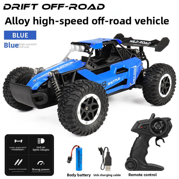 1:16RC Alloy Remote Control High Speed Car 2.4G High Speed Big Foot Climbing Off-Road Vehicle Racing Model Boy Toy - Toy Collection