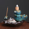 Wishebay popular ornamental smoke backflow incense burner, creative lotus has fish aromatherapy burner every year - Toy Collection