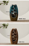 Ceramic backflow incense burner, creative blue ornamental backflow incense burner home ornament - Toy Collection