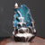 Ceramic lotus smoke return waterfall incense burner creative blue lotus backflow aromatherapy burner home ornament - Toy Collection