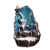 Ceramic lotus smoke return waterfall incense burner creative blue lotus backflow aromatherapy burner home ornament - Toy Collection