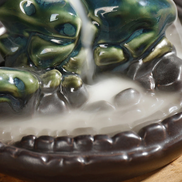 Ceramic sandalwood ornamental smoke backflow aromatherapy burner creative alpine water coral stone backflow smoke burner ornament - Toy Collection