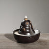 Ceramic agarwood smoke backflow aromatherapy burner ornament, creative Kung Fu baby backflow incense burner ashtray - Toy Collection