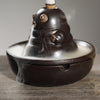 Ceramic agarwood smoke backflow aromatherapy burner ornament, creative Kung Fu baby backflow incense burner ashtray - Toy Collection