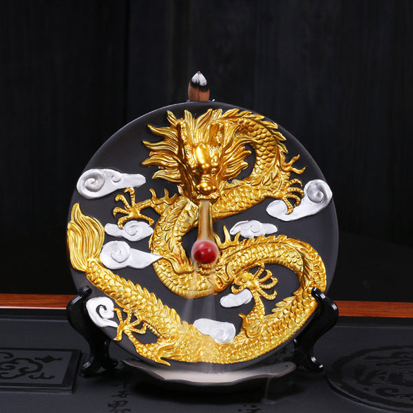 Ceramic incense burner aromatherapy burner line incense burner cone incense, lotus backflow incense burner ceramic craft ornament original - Toy Collection