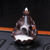 Ceramic incense burner aromatherapy burner line incense burner cone incense, lotus backflow incense burner ceramic craft ornament original - Toy Collection