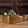 Ceramic Sandalwood Smoke Backflow Aromatherapy Furnace, Creative Gold-plated Landscape Hydroponics Multifunctional Fragrance Ornament - Toy Collection