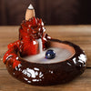 Dragon Ceramic Smoke Backflow Incense Burner, Creative Ashtray Backflow Dragon Aromatherapy Burner Small Home Ornament - Toy Collection