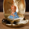 Original ceramic little gossip lion insert incense burner pan incense, gilt porcelain incense insert new Buddhist hall supplies - Toy Collection