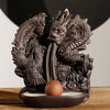 Purple sand smoke large backflow incense burner, creative dragon and phoenix Chengxiang backflow ornamental agarwood burner home ornament - Toy Collection