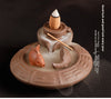 Purple sand stone to run the backflow incense burner, tower incense creativity to turn the world around, smoke backflow ornamental aromatherapy burner - Toy Collection