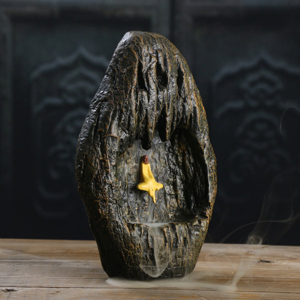 Smoke Backflow Incense Burner Dharma Incense Road Ornament, Creative Resin Gift Aromatherapy Burner Original - Toy Collection