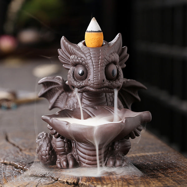 Hot-selling models, European home accessories, creative small ornaments, dinosaur baby smoke backflow incense burner - Toy Collection