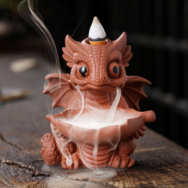 Hot-selling models, European home accessories, creative small ornaments, dinosaur baby smoke backflow incense burner - Toy Collection