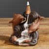 Purple sand viewing tower cigarette backflow incense burner creative marine animal dolphin sandalwood backflow aromatherapy burner ornament - Toy Collection