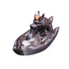 Quiet dust, creative ceramic backflow incense burner ornament aromatherapy burner, the dragon is in control, the original ceramic smoke backflow incense burner - Toy Collection