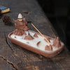 Hot-selling ceramic backflow incense burner small dragon alpine flowing water backflow aromatherapy burner home ornaments - Toy Collection