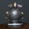 Ceramic Elephant Backflow Incense Burner, Creative LED Light Elephant God Aromatherapy Burner Backflow Smoke Home Ornament - Toy Collection