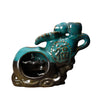 Quiet dust, Dehua ceramic smoke backflow aromatherapy burner, blue Zuofengyuan gourd backflow incense burner crafts - Toy Collection