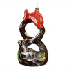 Purple sand backflow incense burner has fish incense burner creativity every year, lotus pond night backflow sandalwood burner home crafts - Toy Collection
