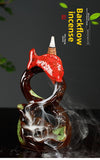 Purple sand backflow incense burner has fish incense burner creativity every year, lotus pond night backflow sandalwood burner home crafts - Toy Collection