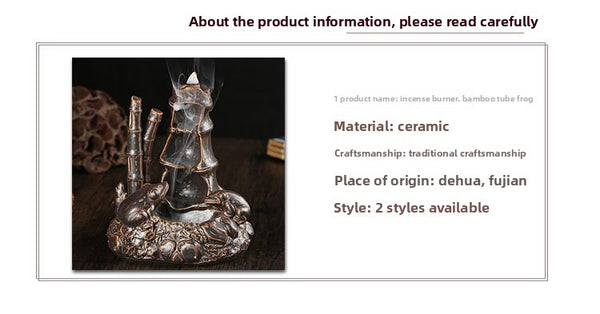 Backflow incense burner, tea ceremony incense burner, ceramic incense burner, smoke backflow incense burner, pagoda golden incense burner - Toy Collection